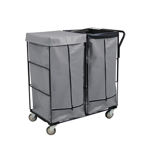 Carrito para Ropa Blanca de Conserjería Royal Basket, 11 Fanegas, 2 Rígidas, 2 Ruedas Giratorias